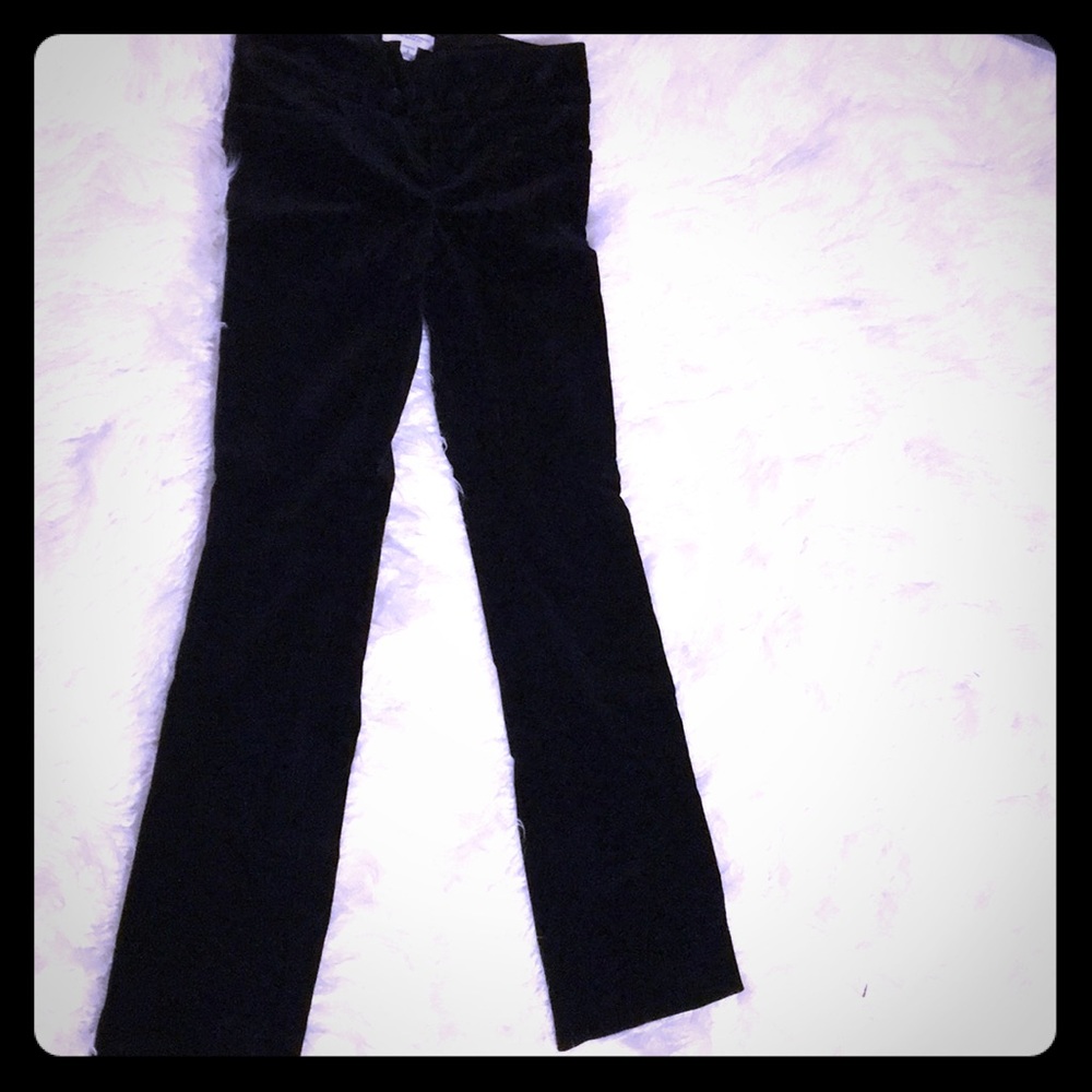 Banana Republic Black Sloan Fit Velvet Pant, 0